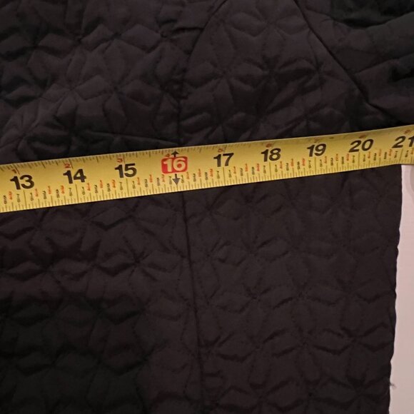 NWT John Paul Richard Uniform Quilted Black Jacket Silk Faux Fur Pockets PL - Picture 13 of 14